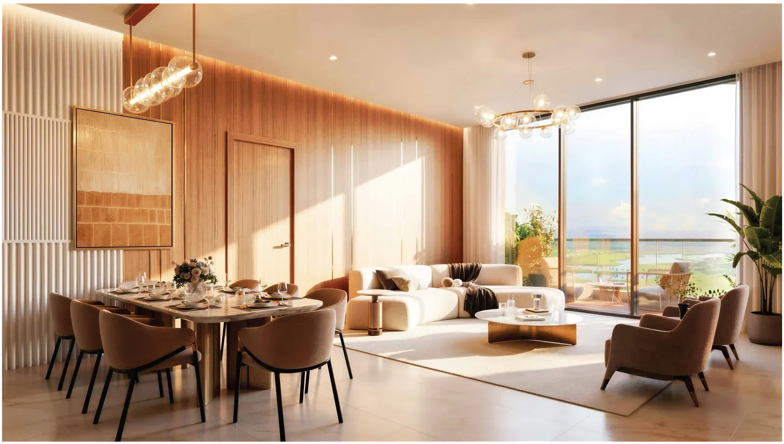 Expansive living room layout at Eldeco Terra & Sol